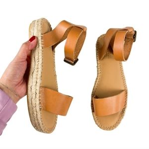 Soludos Cadiz Leather Ankle Strap Espadrille sandals